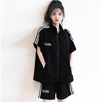 2021 summer new short-sleeved shorts suit female student Korean loose casual clothes two-piece tide