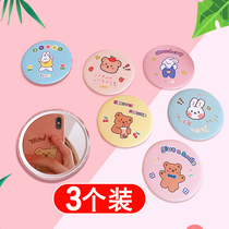 Creative small mirror female portable mini portable round mirror cartoon girl bag makeup tool pocket mirror