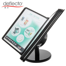 Diduo A4 page menu stand desktop multi-page wine brand a5 product introduction display stand publicity billboard 10 pages black menu price brand desktop price data rack 20 loose-leaf folder