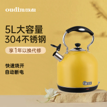 Audot Electric Kettle Eu Type Large Capacity Electric Kettle Stainless Steel Burning Kettle Fully Automatic Power Cut Home Opening Kettle