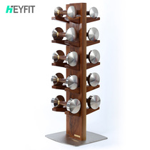 HEYFIT high end copper wooden dumbbell men and women integrated 304 stainless steel commercial gift set dumbbells