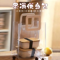 Jelly bento bag tote bag environmental protection PVC transparent meal bag INS wind office worker female portable Japanese style