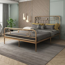 Nordic ins light luxury net red princess wrought iron bed double eco-friendly wrought iron sheet man child 1.2 1.5 1.8 meters