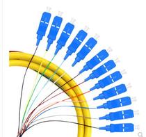 Boyanxiang single-mode 12-core bundle pigtail SCC FC LC LC ST Square head single-mode fiber jumper splicing pigtail 12-core bundle telecom class support customized