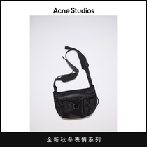 Acne StudiosFace 2021 new black medium emoji logo shoulder bag C10093-900