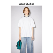 Acne Studios Summer men light white logo round neck loose short sleeve T-shirt BL0221-183