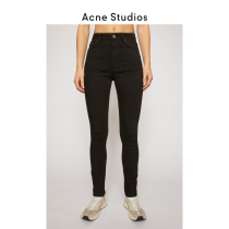 Acne Studios Women Black Cotton Jeans High Waist Stretch Tight Tons A00183-900