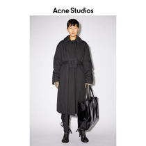 Acne Studios fall winter ladies black enlarged long cotton-padded jacket A90381-900