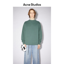 Acne Studios 2021 autumn and winter New Men loose green Sports Plus velvet sweater BI0138-AB0