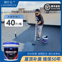 Roof waterproof leak repair material Roof roof house roof roof bungalow exterior wall water leakage crack glue leak-proof coating Wang asphalt