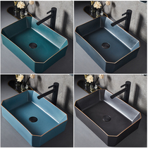 Luoyi creative platform basin single basin toilet washbasin art square balcony simple household wash basin ceramics