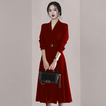 Toast dress usually wear 2021 autumn new intellectual women temperament high-end party dress