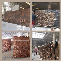 Customized FRP imitation copper workers and peasants revolution Red Army theme party building campus culture Sculpture scenic spot sandstone relief