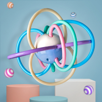 Manhattan hand grabbing ball tooth glue baby toy appease 3 a 6 months 2 puzzle early education grasping training rattle 1 year old