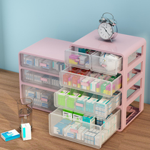 Medicine box Family packed large capacity multi-layer small medicine box Large first aid storage box Medicine medicine box Household finishing box