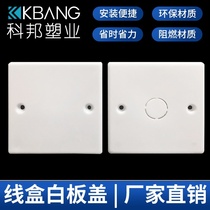 86 wire box cover PVC wire box whiteboard cover white cover engineering cassette protective cover junction box blank panel