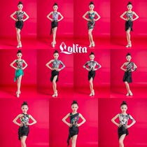 Childrens professional practice clothing standard practice clothing Performance performance Summer baby girl Latin dance dress set