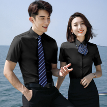 Property Short Sleeve Shirt Property Hotel Front Desk KTV Summer Worksuit Men