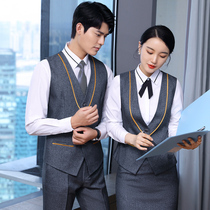 Professional waistcoat set female stewardess uniform hotel front desk beautician KTV cashier work clothes autumn and winter