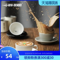 MHW-3BOMBER Bomber latte cup Coffee cup Household Italian pull flower cup simple ceramic cup and saucer 280ml