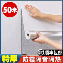 50 m wall cloth wallpaper self-adhesive waterproof moisture-proof and mildew-proof 3d three-dimensional wall sticker bedroom warm refurbished decoration wallpaper