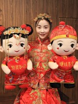 Wedding wedding press doll a pair of pillows to baby wedding gifts wedding room doll bedside ornaments send 1015T