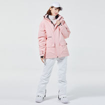 Ski suit womens suit snowboard suit winter outdoor windproof Waterproof warm and thick overloaded tooling ski suit