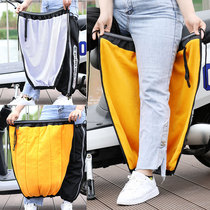 Summer riding leg jacket lengthened zipped motorcycle guard kneecap waterproof plus suede warm bike leg guard electric car foot sleeve