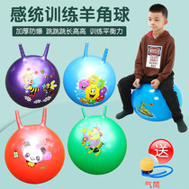 Bouncing sheep corner ball kindergarten sensory integrated explosion-proof children jumping ball toys elastic handle ball home vestibule