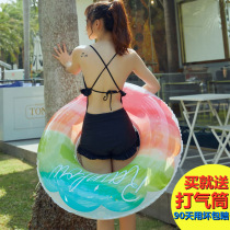 Swimming ring Adult children thickened men and women inflatable net red lifebuoy adult floating ring Child beginner armpit ring