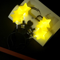 Childrens night market stalls set up luminous headdress Five-pointed star spring hairband Star headband girl luminous small toy
