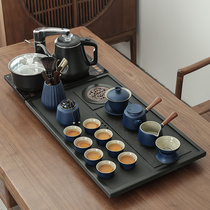 Natural Wujin Stone Tea Plate Set Household Tea Sea Full Automatic Anti-hot Ceramic Japanese Kung Fu Tea Set Set