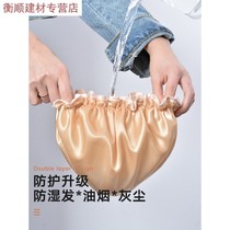 Double waterproof shower cap women shower cap kitchen cap cap cap cap Women hair cap Bath Bath cap