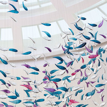 Shopping mall atrium beautiful Chen sky hanging decoration kindergarten corridor top decorative hanging art glass fish hanging