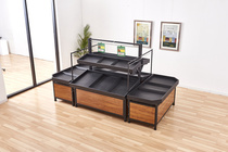 Yonghui fruit shelf display rack Fruit shop steel wood pile head fruit Nakajima convenience store fresh fruit and vegetable rack