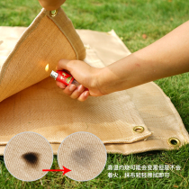 Outdoor fireproof cloth picnic barbecue heat insulation pad flame retardant high temperature resistant fire extinguishing blanket glass fiber flame retardant cloth