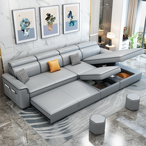 Nordic simple modern sofa bed dual-use small apartment living room multifunctional push-pull folding storage fabric sofa