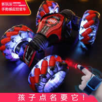 Douyin watch induction remote control torsion car luminous four-wheel drive climbing car oversized gesture remote control off-road deformation car