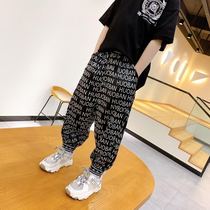 Childrens pants boy anti mosquito pants 2021 summer new middle and big children loose casual leg pants childrens air conditioning pants