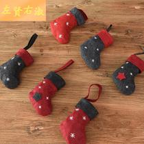 Wool Felt Small Number Old Christmas Socks Gift Bags Big Gift Bags Christmas Decorations
