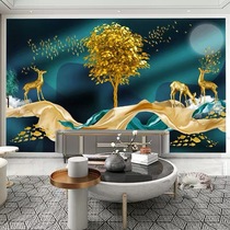 Golden Elk bamboo fiber integrated wall panel living room sofa TV background wallboard hair tree gusset quick