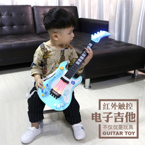 Childrens guitar toys can play beginner ukulele sound and light music small simulation instrument boys and girls