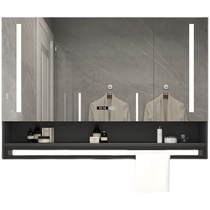  Bathroom mirror with shelf Integrated mirror cabinet Built-in shelf Toilet Toilet vanity mirror with light induction mirror