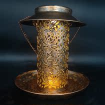 Solar Powered LED Bird Feeder Lawn Lamp Outdoor Hanging Feed