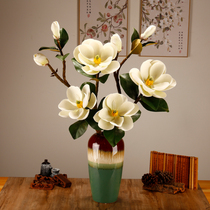 New Chinese high-end Yulan simulation flower fake flower bouquet living room furnishing table swinging piece home decoration flower art inserting vase