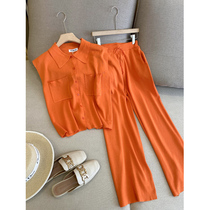 2021 new salt can be sweet salt department fried street age reduction sports leisure fashion wide leg pants two-piece suit womens summer clothes