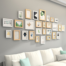 Living room photo wall decoration company washing photo photo wall photo frame hanging wall creative combination non-perforated background wall