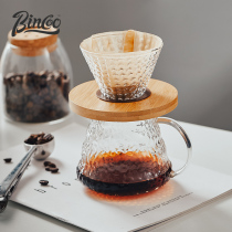 Bincoo hand punch coffee pot drip strawberry v60 filter cup filter paper sharing pot glass hand coffee set