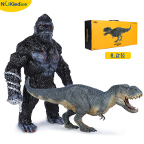 Simulation Jurassic Tyrannosaurus Rex destroys King Dragon model toy dinosaur King Kong Super orangutan large childrens gift