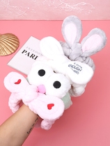 Face and hair band Korean cute net red makeup Wash and apply mask Hair band headdress hair set Female sweet hair band pressure